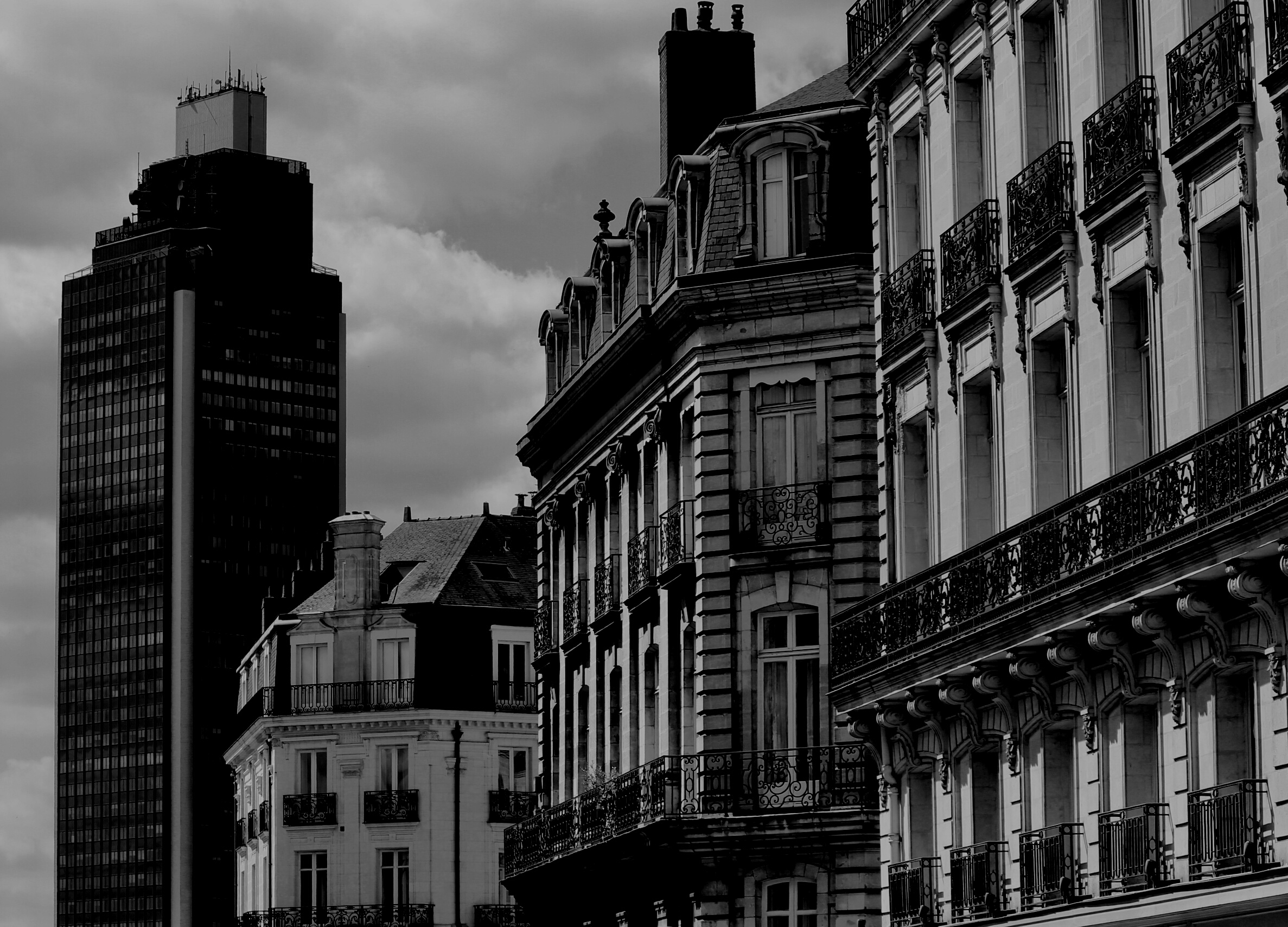 Grayscale Photo of Old Buildings 